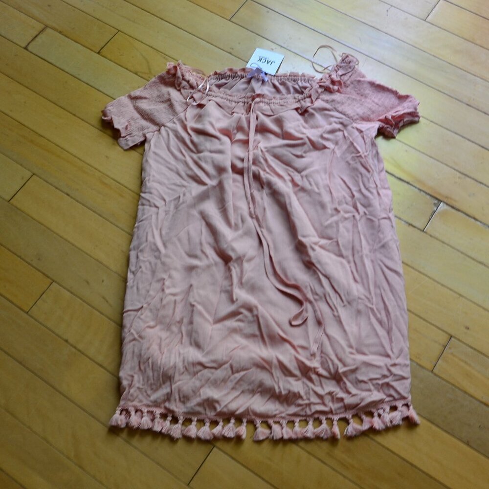 BB Dakota Tassel Hem Dress L